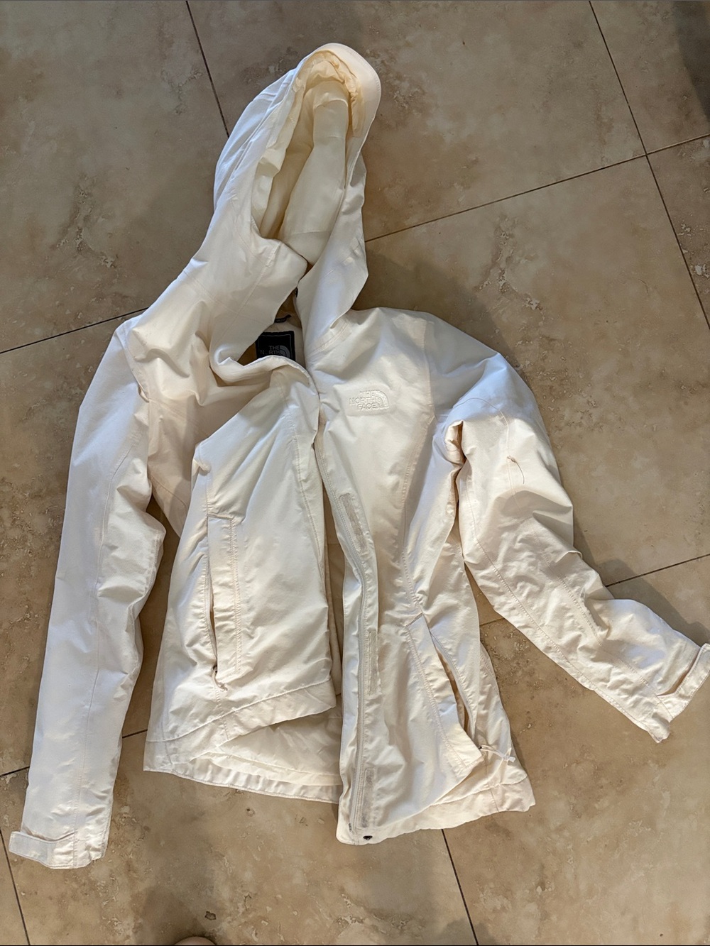 The North Face Women's Off-White Hooded Ski Jacket XS